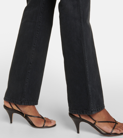 Shop Khaite Danielle High-rise Straight Jeans In Black
