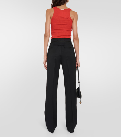 Shop Jacquemus Le Pantalon Ficelle Virgin Wool Pants In Black