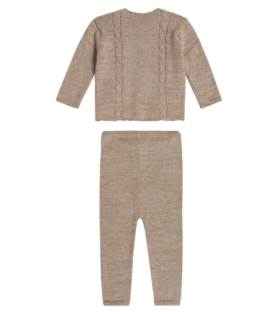 Bonpoint Baby Set Dangelou Aus Cardigan Und Hose In Beige
