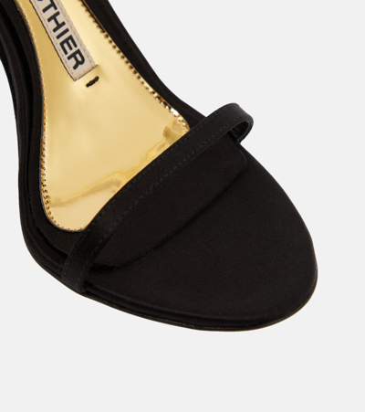 Shop Alexandre Vauthier Embellished Satin Sandals In Black