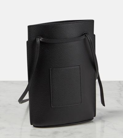 Loewe Dice Pocket Leather Shoulder Bag In Black