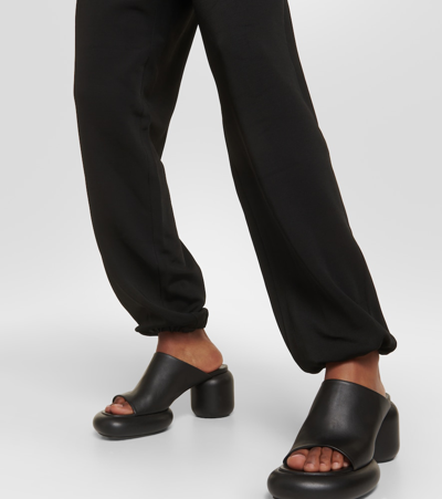 Jil Sander Wool-blend Sweatpants In Black