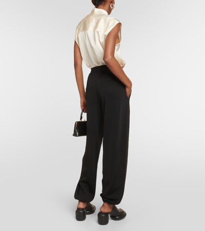 Jil Sander Wool-blend Sweatpants In Black