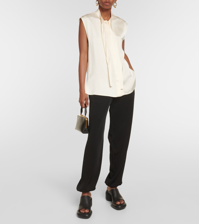 Jil Sander Wool-blend Sweatpants In Black