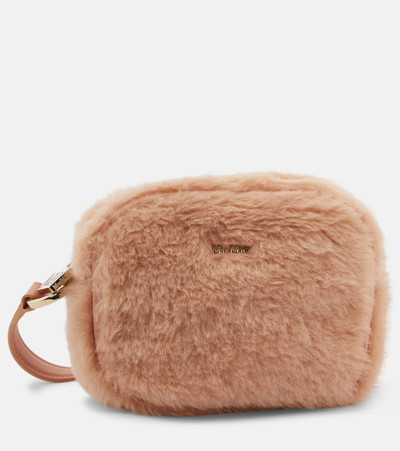 Shop Max Mara Teddy Camera Belt Bag In Pink