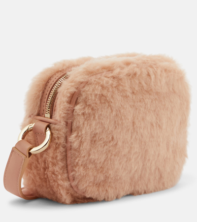 Shop Max Mara Teddy Camera Belt Bag In Pink