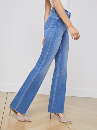 L Agence Sera High Rise Flare Jeans In Bordello In Bordello