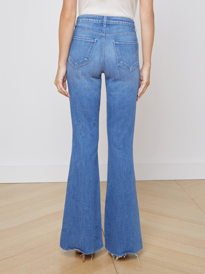 L Agence Sera High Rise Flare Jeans In Bordello In Bordello