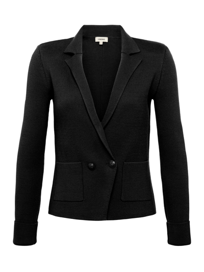 L'agence Sofia Knit Blazer In Black