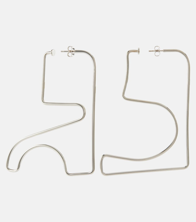 Courrèges Medium Ac Dangle Earrings In Metallic
