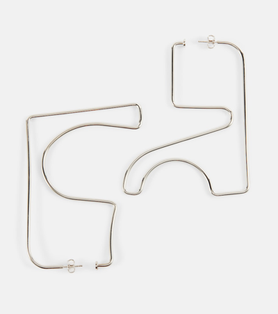 Courrèges Medium Ac Dangle Earrings In Metallic
