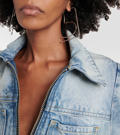 Courrèges Medium Ac Dangle Earrings In Metallic