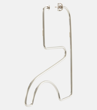 Shop Courrèges Ac Medium Earrings In Metallic