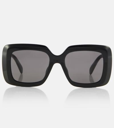 Shop Celine Bold 3 Dots Square Sunglasses In Black