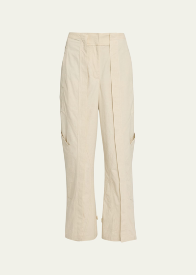 Shop Christopher Esber Cocosolo Wide-leg Cargo Trousers In Putty