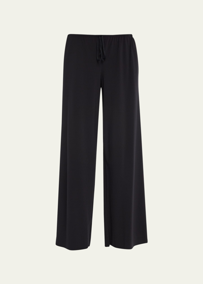Shop The Row Bariem Wide-leg Jersey Pants In Black