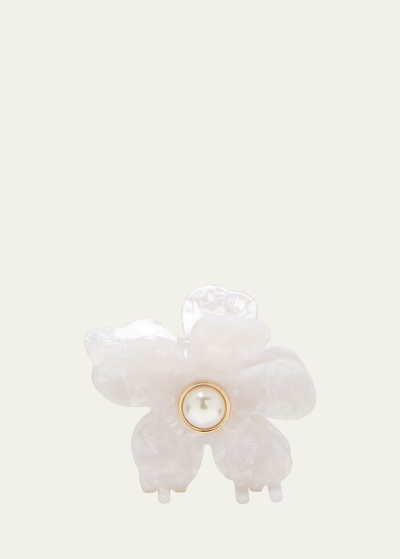 Shop Lele Sadoughi Lily Pearlescent Claw Clip In Mother Of Pearl