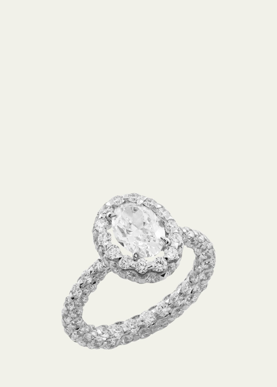Shop Boghossian White Gold Merveilles Crown Ring With Diamonds