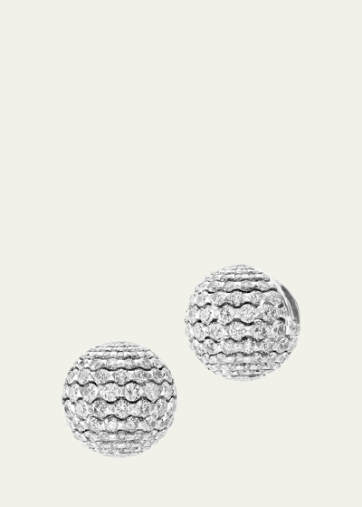 Shop Boghossian White Gold Merveilles Sphere Earrings With Diamonds