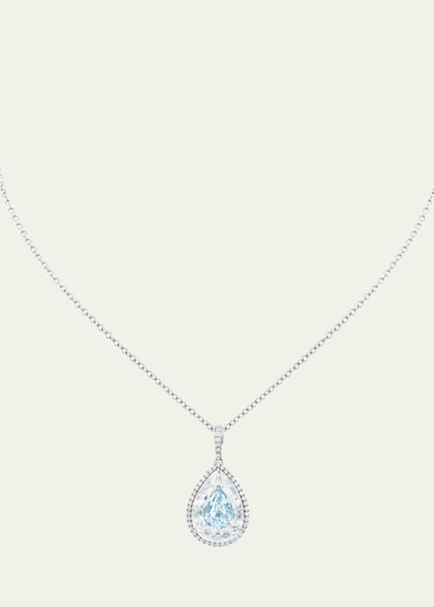 Shop Boghossian White Gold Inlay Shine Pendant With Aquamarine And Crystal