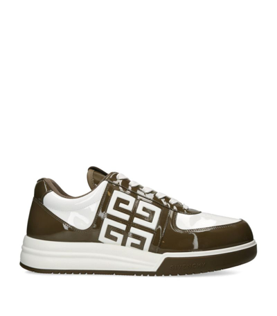 Shop Givenchy Patent Leather G4 Sneakers In Green
