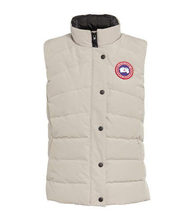 Shop Canada Goose Quilted Freestyle Gilet In Beige