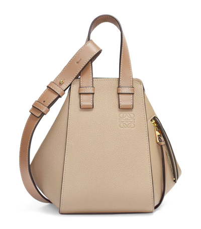 Shop Loewe Leather Hammock Bag In Beige