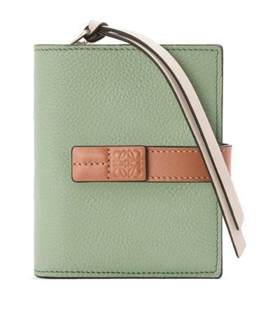 Shop Loewe Leather Zip Wallet In Green