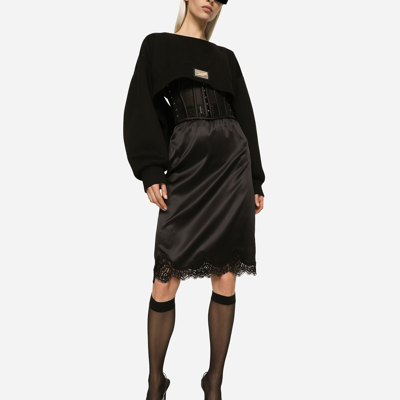 Dolce & Gabbana Technical Jersey Sweatshirt In Black