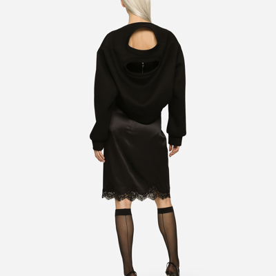 Dolce & Gabbana Technical Jersey Sweatshirt In Black