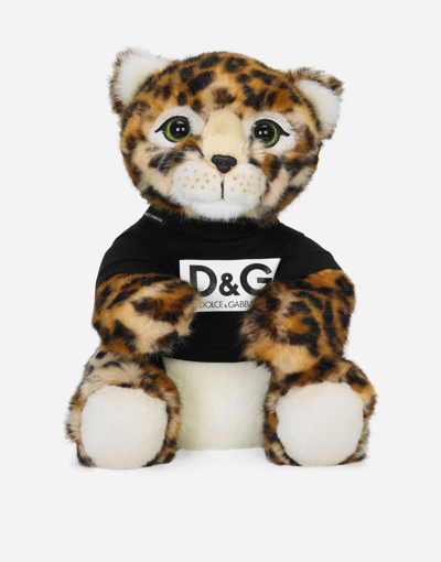 Shop Dolce & Gabbana Leopard Mascot Soft Toy In Multicolor