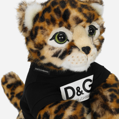 Shop Dolce & Gabbana Leopard Mascot Soft Toy In Multicolor