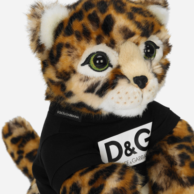 Dolce & Gabbana Leopard Mascot Soft Toy In Multicolor