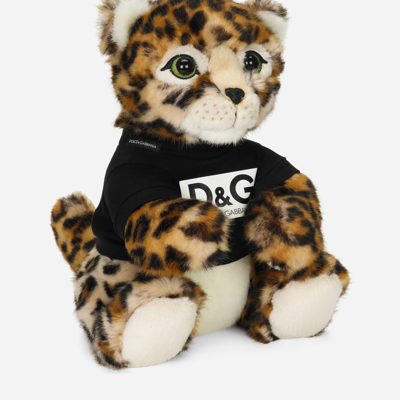 Shop Dolce & Gabbana Leopard Mascot Soft Toy In Multicolor