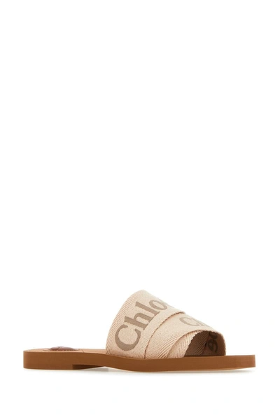 Shop Chloé Chloe Slippers In Blushybeige