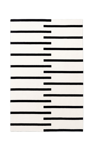 Shop Nordic Knots Tiger By ; Flatweave Area Rug In Cream/black; Size 9' X 12' In Off-white