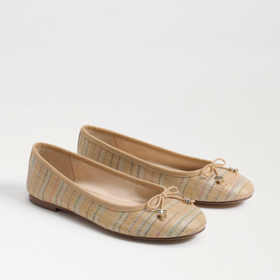 Shop Sam Edelman Felicia Luxe Ballet Flat Natural Multi Raffia In Brown