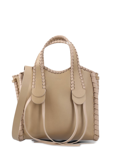 Shop Chloé Small Mony Tote Bag In Beige