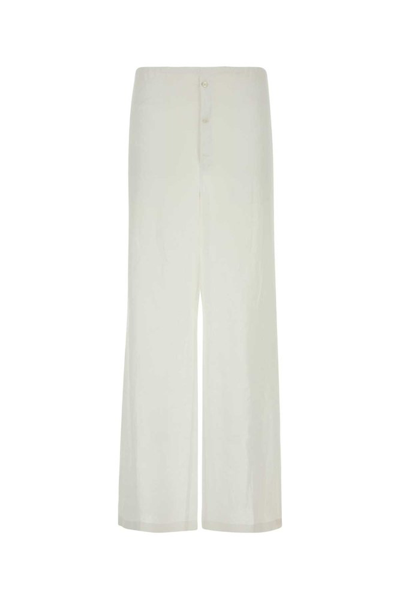 Shop Prada Straight Leg Tailored Trousers In White