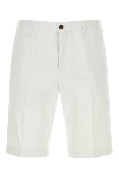 Shop Pt Torino Straight Leg Bermuda Shorts In White