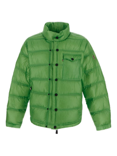 Shop Moncler Grenoble Buttoned Long In Green