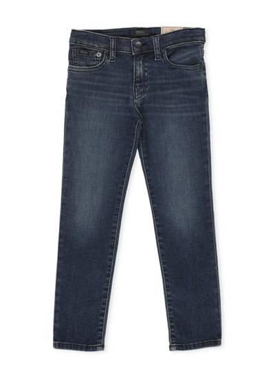 Shop Ralph Lauren Kids Straight Leg Jeans In Blue