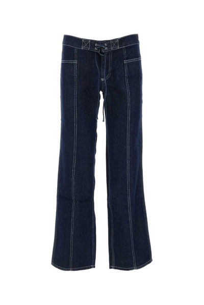 Shop Gimaguas Drawstring Fastened Trousers In Blue