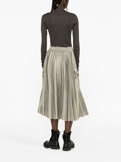 Shop Sacai Nylon Twill Skirt
