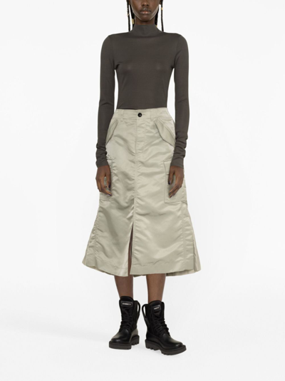 Shop Sacai Nylon Twill Skirt