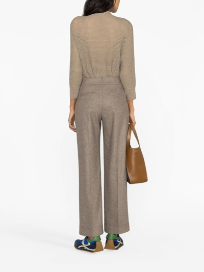 Shop Peserico Trousers With Wide Lapel