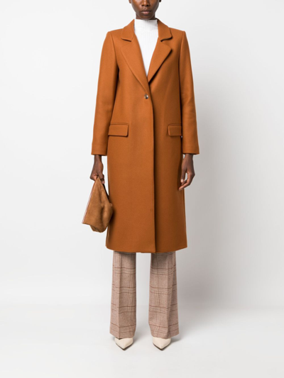 Shop Twinset Longuette Single Breasted Coat With Leather Belt
