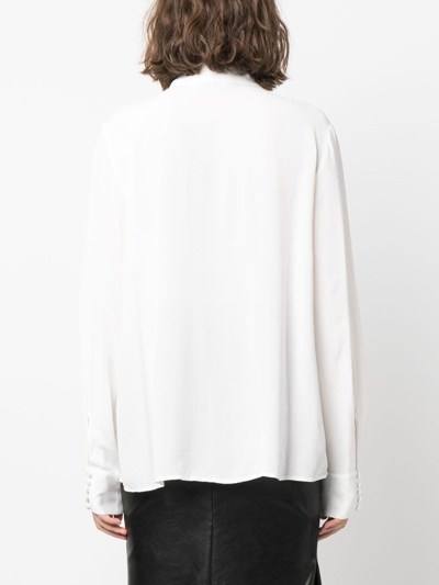 Shop Emporio Armani Long Sleeves Shirt With Bow