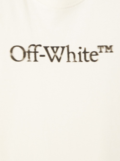 Shop Off-white Bookish Bit Logo Tee Short Sleeve