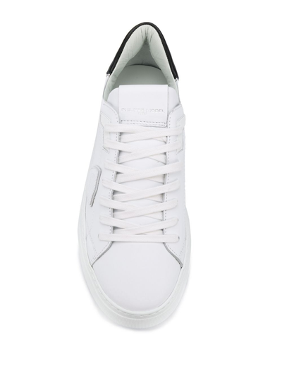 Philippe Model Temple Low Sneakers In White Leather